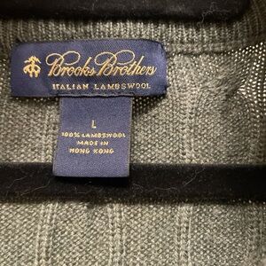 Brooks Brothers Italian Lambswool Cardigan in Green vintage